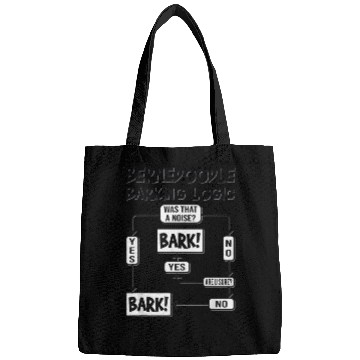 Discover Dog Barking Logic Funny Dog Idea Funny Bernedoodle Bags
