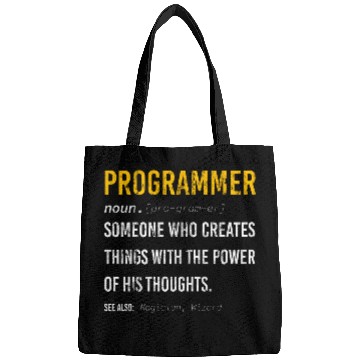 Discover dev programmer funny definition power of thoughts Bags