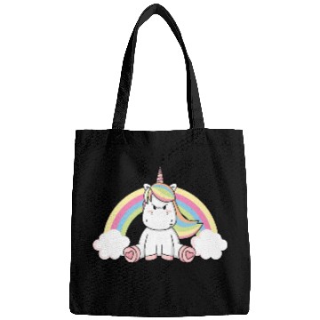 Discover Grumpy Unicorn Evil Bad Mood Unicorn Rainbow Bags