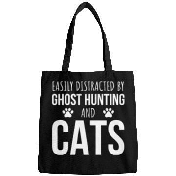 Discover Easily Distracted By Ghost Hunting And Cats Bags