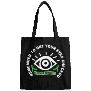 Discover Glaucoma Awareness Survivor Beat Warrior graphic Bags