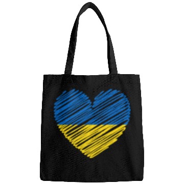 Discover I Stand With Ukraine Ukrainian Heart Flag Bags