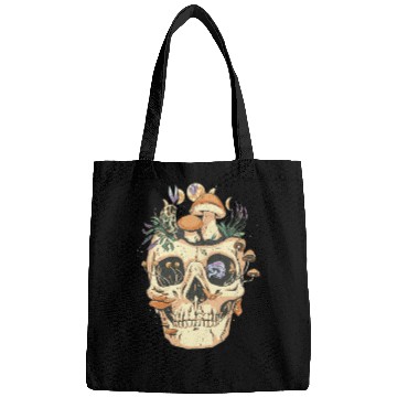 Discover Skull mushrooms vintage skull mushrooms vintage gi Bags
