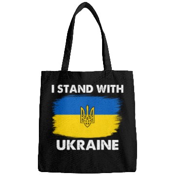 Discover I Stand with Ukraine Ukraine Flag Bags