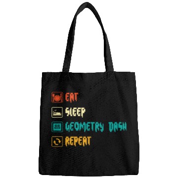 Discover Eat sleep geometry dash repeat retro Jumper Repeat Bags