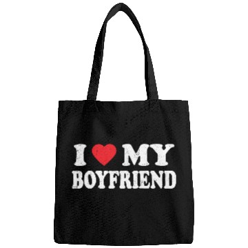 Discover I Love My Boyfriend Grunge Heart Bags
