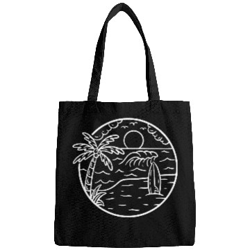 Discover Beach Wave View Sunrise Nature Bags