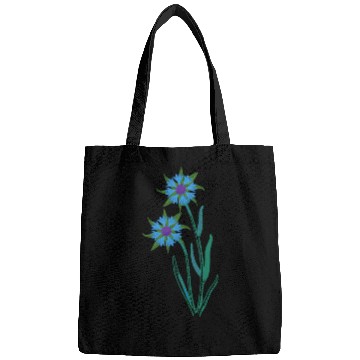 Discover Blue Cornflowers - Floral Artwork With Spring Bags