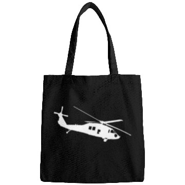 Discover UH-60 Black Hawk Helicopter Silhouette Bags
