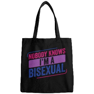 Discover Nobody Knows Bi Pride Bisexual Bisexuality Flag Bags