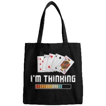 Discover Poker Cards Vintage I'M Thinking Bags