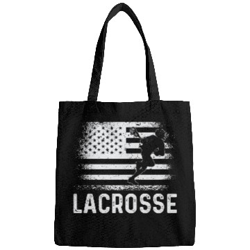 Discover Lacrosse LAX American USA Flag Bags