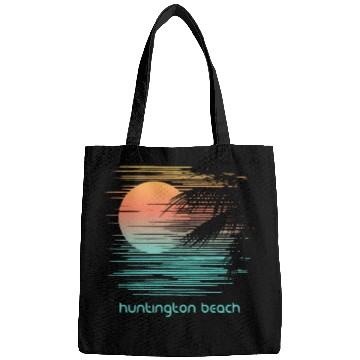 Discover Artistic Huntington Beach California Palm Tree Bags