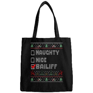 Discover Naughty Nice Bailiff, Matching Christmas Group Bags