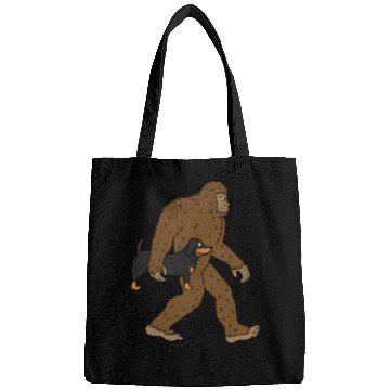 Discover Bigfoot Sasquatch Carrying Dachshund Bags