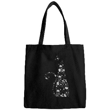 Discover Black cat with flower Bags