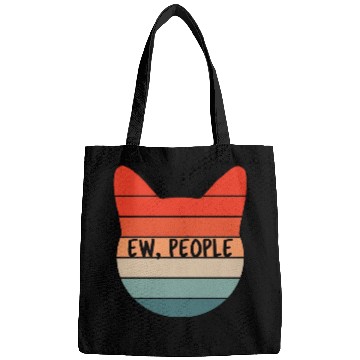 Discover Ew People Cat Retro Sunset Colors Bags