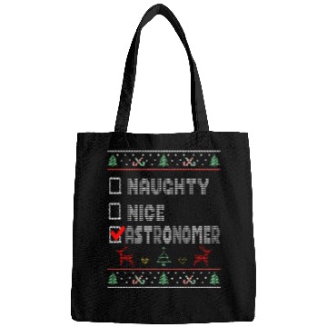 Discover Naughty Nice Astronomer, Matching Christmas Group Bags