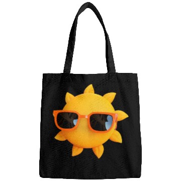 Discover Sun 3d summer yellow nature Bags