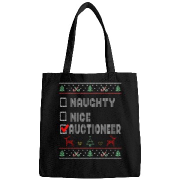 Discover Naughty Nice Auctioneer, Matching Christmas Group Bags