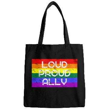 Discover Loud Proud Ally for LGBT LGBTQ Community Bags