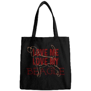 Discover Love me love my beagle Bags