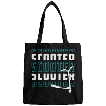 Discover Scooter Driver E-Scooter Escooter Vintage Funny Bags