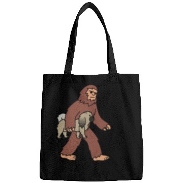 Discover Bigfoot Sasquatch Walking Pekingese Bags