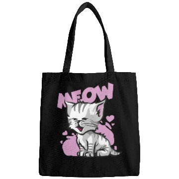 Discover Sweet cute baby cat meow Bags