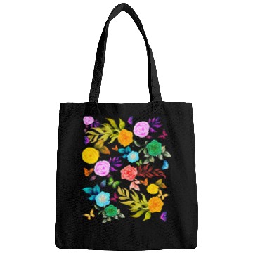 Discover Pride Love - Background Flowers with Butterflies Bags