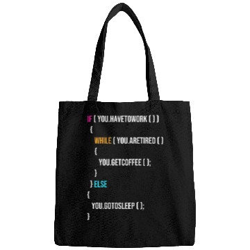 Discover Funny Programmer Codes Coffee And Sleep Bags