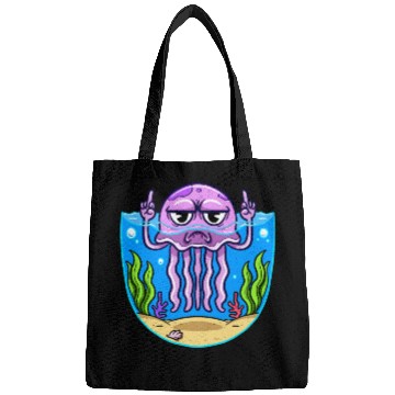 Discover Jelly Fish Middle Finger Jellyfish Bags