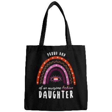 Discover Rainbow Dad Lesbian Daughter Bags
