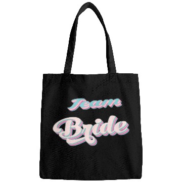 Discover Bachelorette party team bride coul retro pink Bags