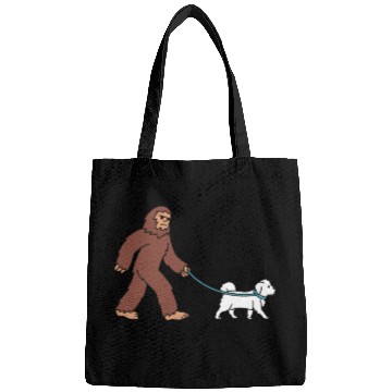 Discover Bigfoot Sasquatch Walking Maltese Bags