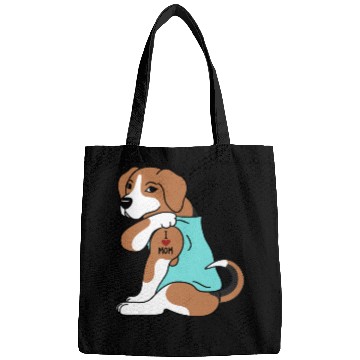 Discover I Love Mom Tattoo Beagle Bags