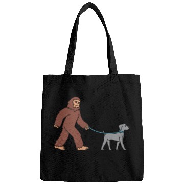 Discover Bigfoot Sasquatch Walking Weimaraner Bags
