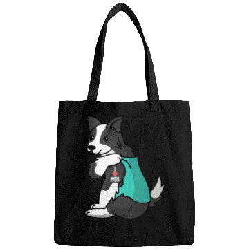 Discover I Love Mom Tattoo Border Collie Bags