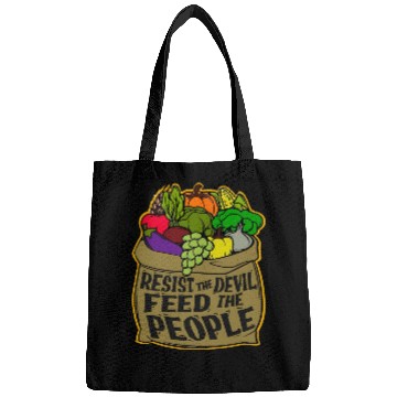 Discover Resist the Devil Feed the People Bags
