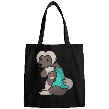 Discover I Love Mom Tattoo Chinese Crested Bags