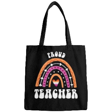 Discover Proud Teacher Lesbian Pride Rainbow Bags