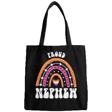 Discover Proud Nephew Lesbian Pride Rainbow Bags