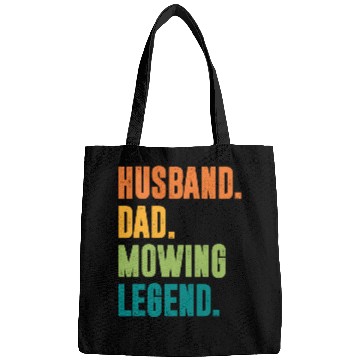 Discover HUSBAND DAD MOWING LEGEND FUNNY Bags