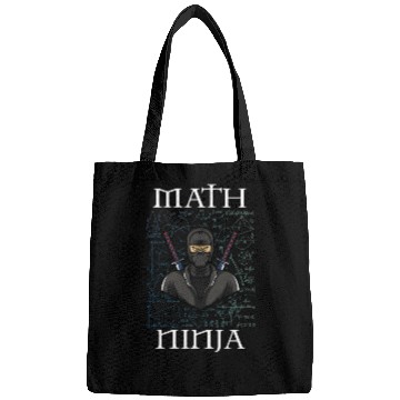 Discover MATH NINJA Mathematics Geek Funny Nerd Humor Pun Bags