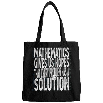 Discover Mathematics Give Us Hope Cute Funny Math Lover Pun Bags