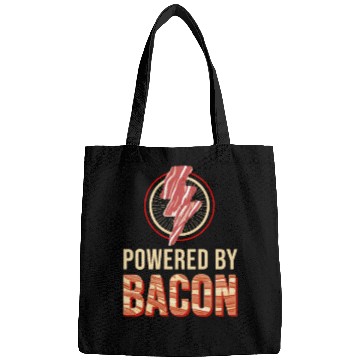 Discover Powered By Bacon For Bacon Lover Bags