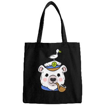 Discover Polar Bear Sailor Captain For Sailing Lover Bags