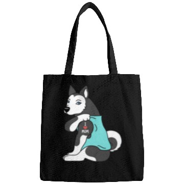 Discover I Love Mom Tattoo Husky Bags
