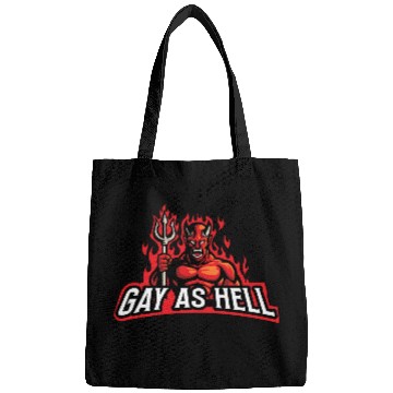 Discover Pride Month Demon - Gay As Hell Bags