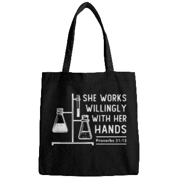 Discover Lab Tech She Works Willingly Laboratory Science Bags